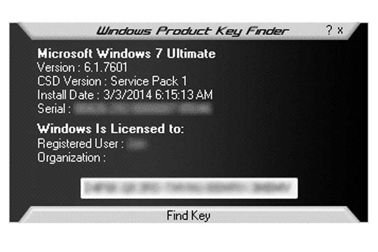 any software activation key finder